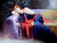 Pino Daeni - Impression oil painting.